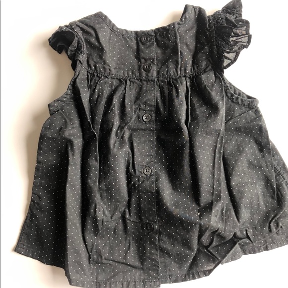 GAP Polka Dot Blouse Top w/ Flutter Cap Sleeves - Picture 3 of 5